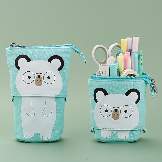 Consumer Electronics Stationery | Pencil Case Pen Pouch Marker Bag Cartoon Wear-Resistant Multifunction Canvas for School Office