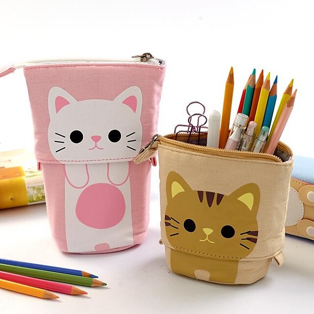 Consumer Electronics Stationery | Pencil Case Pen Pouch Marker Bag Cartoon Wear-Resistant Multifunction Canvas for School Office