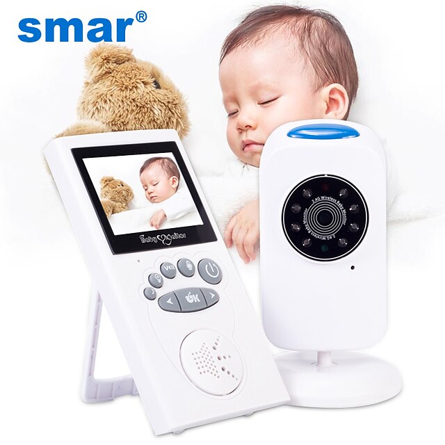  2.4 inch Audio Video Wireless Baby Monitor Security Camera Baby Nanny Music Intercom Night Vision Temperature Monitoring