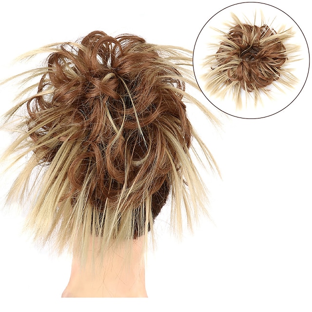 Beauty & Hair Wigs & Hair Pieces | Messy Bun Hair Piece Hair Scrunchie Fluffy Tousled Updo Hairpieces Synthetic Hair Bun Extensi