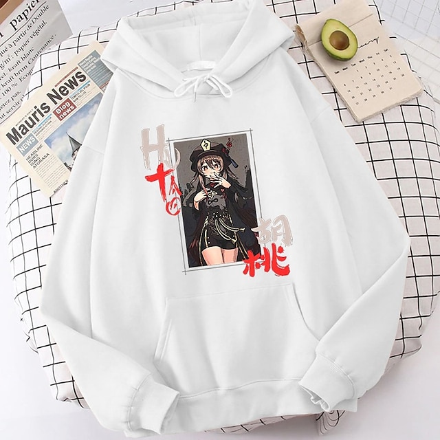 Toys & Hobbies Cosplay & Costumes | Inspired by Genshin Impact Hutao Hoodie Anime 100% Polyester Anime Harajuku Graphic Kawaii H