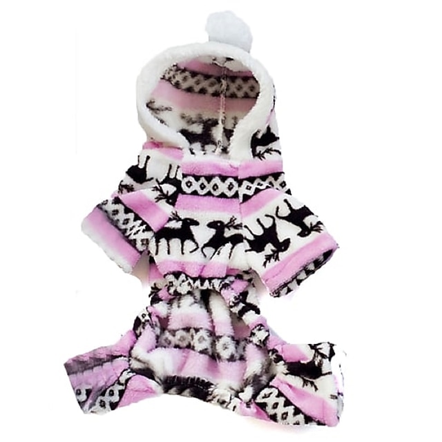 Dog Coat,Dog Hoodie Jumpsuit Pajamas Reindeer Keep Warm Carnival Winter