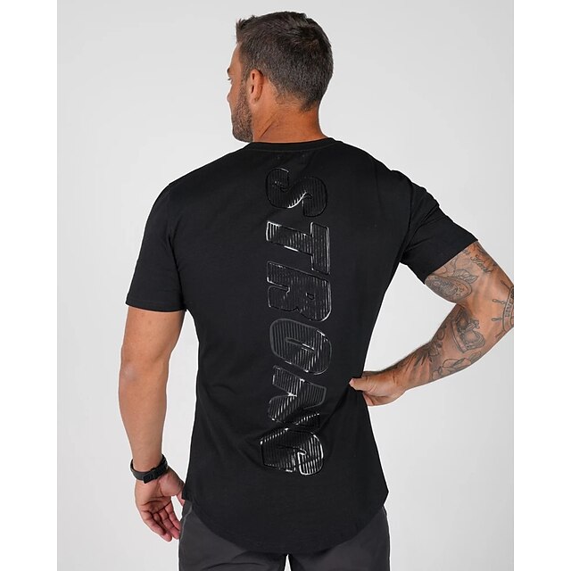 Sports & Outdoors Running, Jogging & Walking | Mens Running Shirt Tee Tshirt Top Athletic Athleisure Summer Spandex Breathable Q