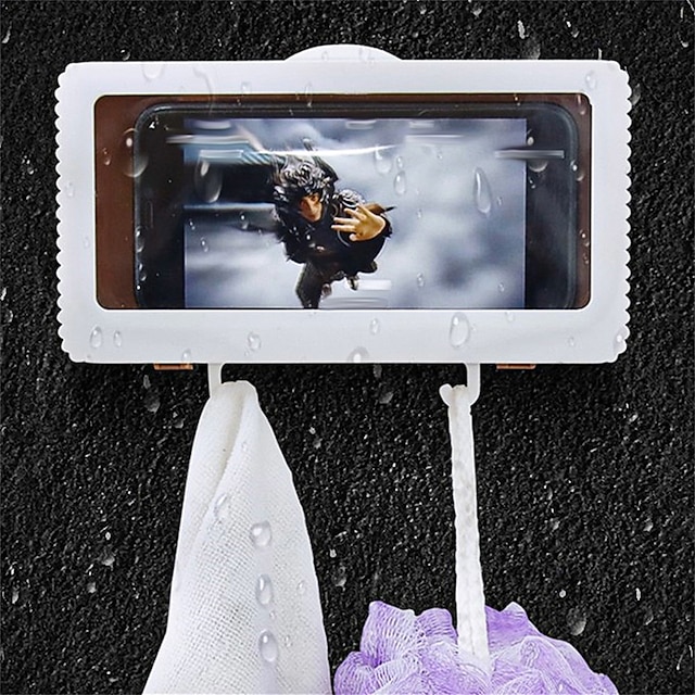 Phones & Accessories Phone Mounts & Holders | Shower Phone Holder Waterproof Case Box Wall Mounted All Covered Mobile Phone Shel