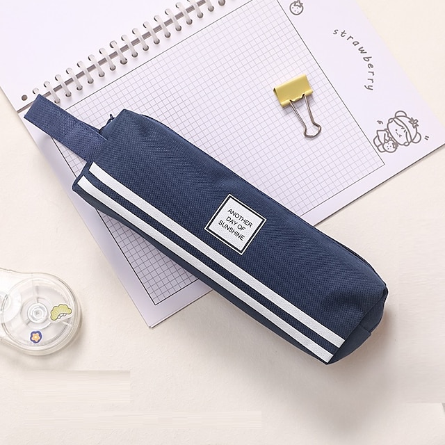 Consumer Electronics Stationery | Pencil Case Pen Pouch Marker Bag Creative Wear-Resistant With Zipper Canvas for School Student