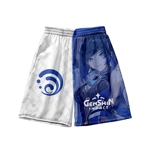 Toys & Hobbies Cosplay & Costumes | Inspired by Genshin Impact Elan Beach Shorts Board Shorts 100% Polyester Anime Harajuku Grap