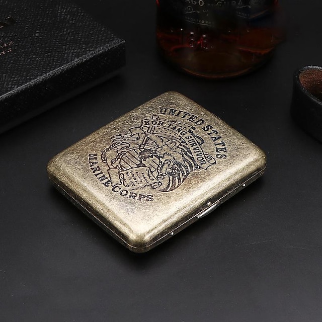 Home & Garden Home Decor | 20 Sticks of Cigarette Case with Both Sides Open to Support Generation of Bronze Condensed Flower Met