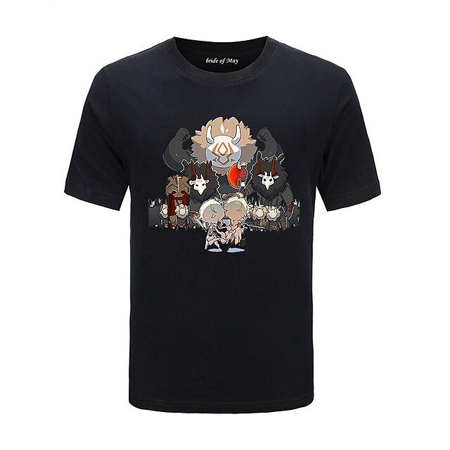 Toys & Hobbies Cosplay & Costumes | Inspired by Genshin Impact Hilichurl Traveler T-shirt Cartoon 100% Polyester Anime Harajuku 