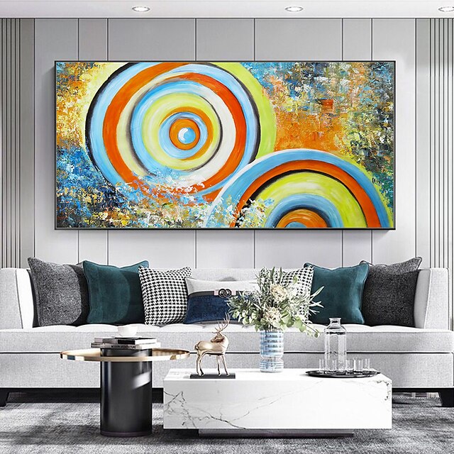 Home & Garden Wall Art | Oil Painting Hand Painted Horizontal Abstract Modern Rolled Canvas (No Frame) - LA62757