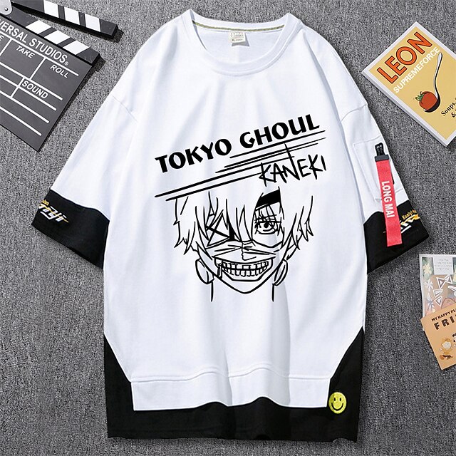 Toys & Hobbies Cosplay & Costumes | Inspired by Genshin Impact Kaneki Ken T-shirt Cartoon 100% Polyester Anime Harajuku Graphic 