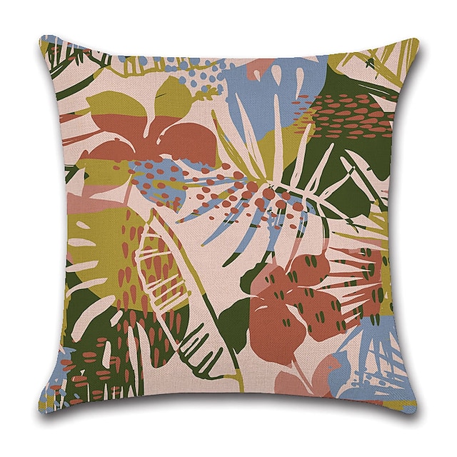 Home & Garden Home Decor | Tropical Double Side Cushion Cover 4PC Soft Decorative Square Throw Pillow Cover Cushion Case Pillowc