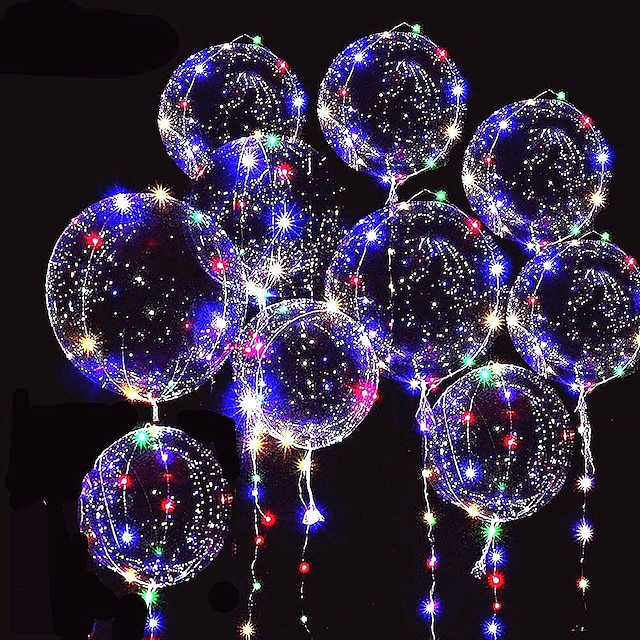  Led Balloon Luminous Transparent Bobo Balloons LED String Lights Wedding Birthday Party Decoration