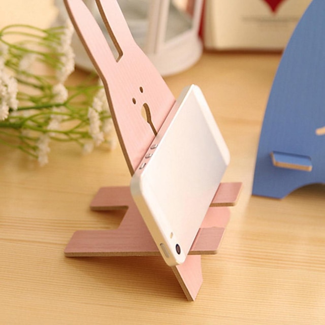 Phones & Accessories Phone Mounts & Holders | Portable Cute Wood Phone Holders Mobile Phone Cellphone Holder Desktop Storage Hol