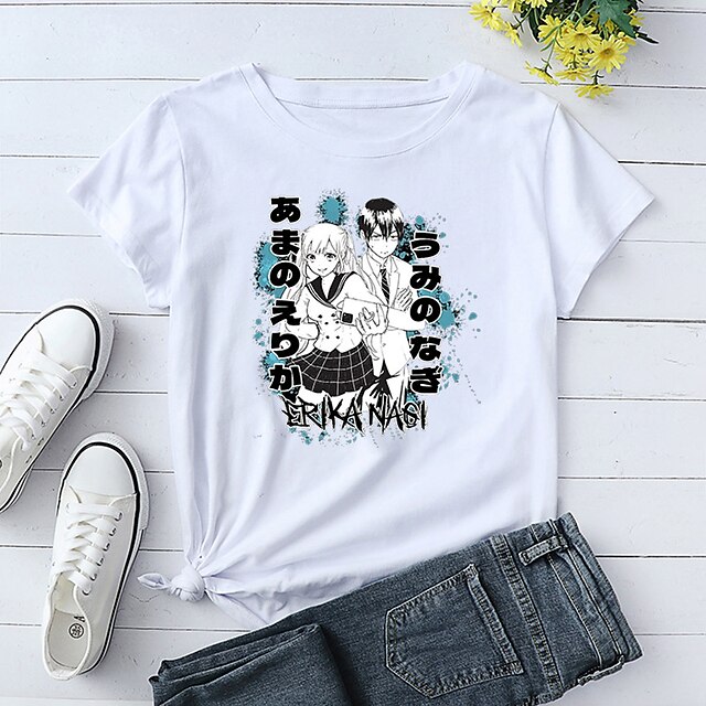 Toys & Hobbies Cosplay & Costumes | Inspired by A Couple of Cuckoos Umino Nagi Amano Erika T-shirt Anime 100% Polyester Anime Ha