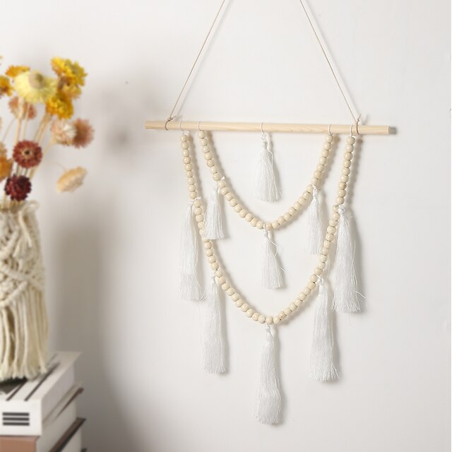 Home & Garden Home Decor | Bohemian Tassel Tapestry Cotton Thread Weaving Creative Hand-Made Home Decoration Wall Decoration - K