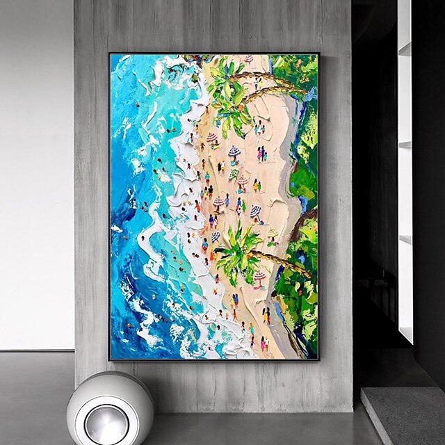 Home & Garden Wall Art | Oil Painting Hand Painted Vertical Abstract Landscape Modern Rolled Canvas (No Frame) - ZD38256