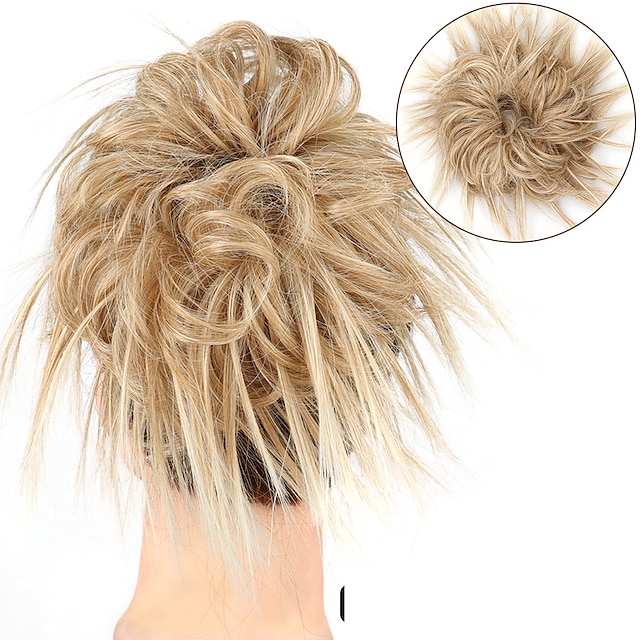 Beauty & Hair Wigs & Hair Pieces | Messy Bun Hair Piece Hair Scrunchie Fluffy Tousled Updo Hairpieces Synthetic Hair Bun Extensi