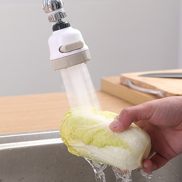  360 graders rotasjonskranforsterker justerbar dusjvannsparerforlenger sprutsikker filterkranenhet kjøkken