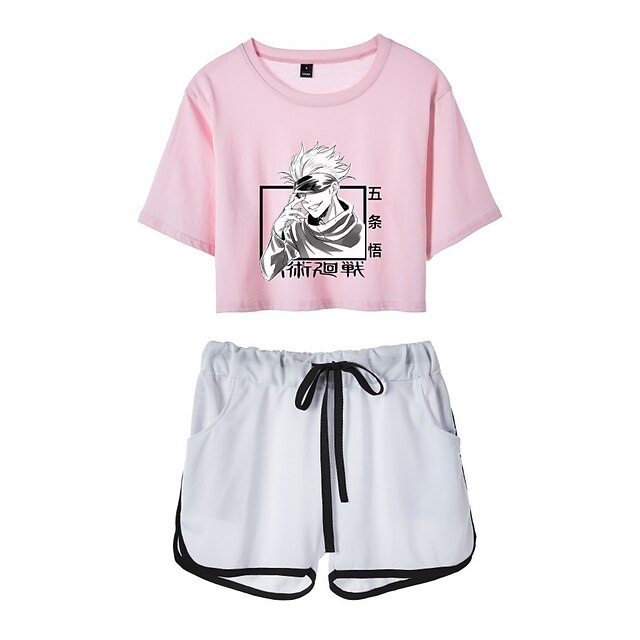 Toys & Hobbies Cosplay & Costumes | Inspired by Jujutsu Kaisen Gojo Satoru Crop Top Cartoon 100% Polyester Anime Harajuku Graphi