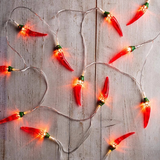  Red Pepper Shaped String Lights 3m 20leds Battery Powered Fairy Light Christmas Garden Home Balcony Holiday Party Decoration