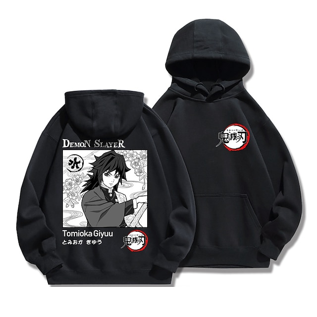 Toys & Hobbies Cosplay & Costumes | Inspired by Demon Slayer: Kimetsu no Yaiba Tomioka Giyuu Hoodie Cartoon 100% Polyester Anime