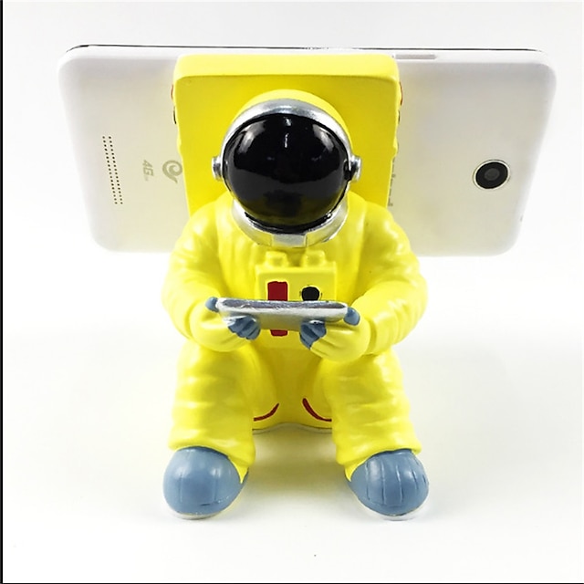 Phones & Accessories Phone Mounts & Holders | Creative Office Desk Decoration Resin Mobile Phone Stand Astronaut Household Goods