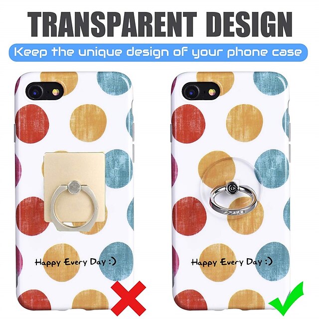 Phones & Accessories Phone Mounts & Holders | 2 PCS Transparent Phone Ring Stand Holder Cell Phone Ring Holder Finger Grip 360 D