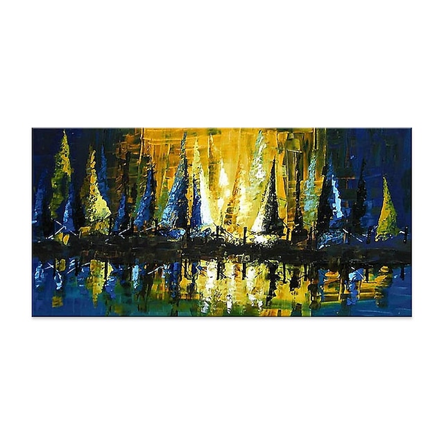 Home & Garden Wall Art | Oil Painting Hand Painted Horizontal Landscape Modern Rolled Canvas (No Frame) - KV29296