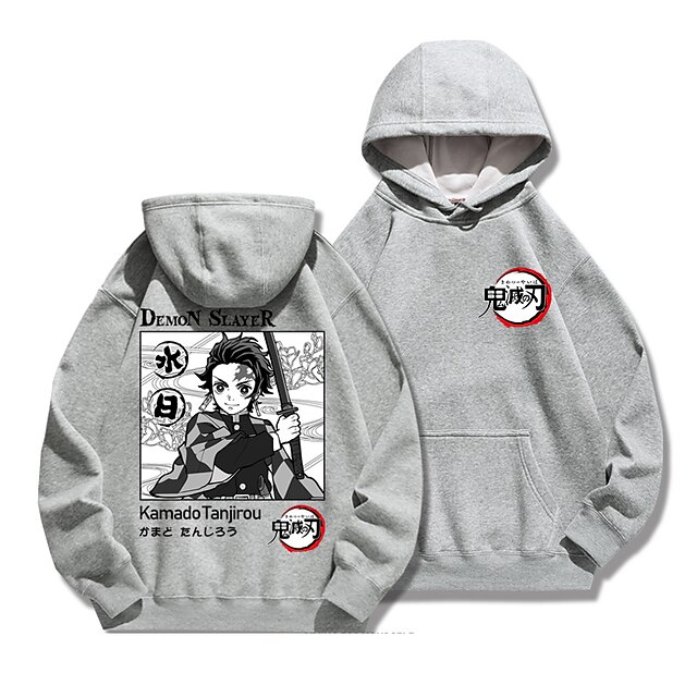 Toys & Hobbies Cosplay & Costumes | Inspired by Demon Slayer: Kimetsu no Yaiba Kamado Tanjiro Hoodie Cartoon 100% Polyester Anim