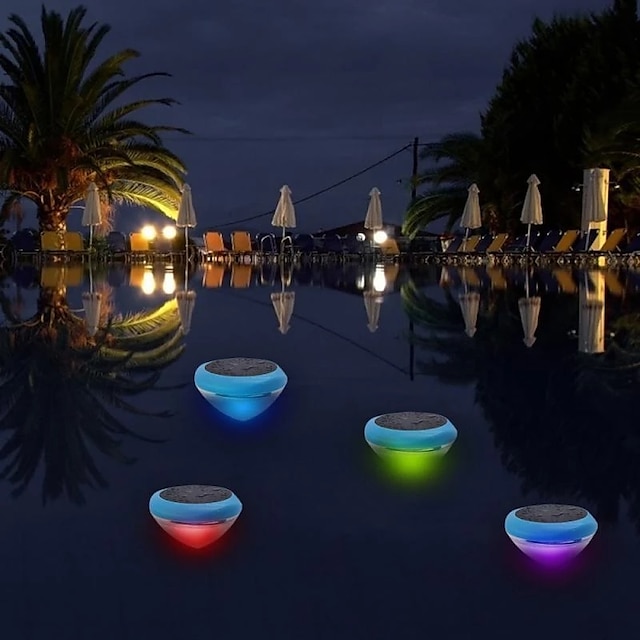  led solar drijvende licht 7-kleur veranderende zwembad licht waterdichte ip68 zwembad landschap decoratie lamp;