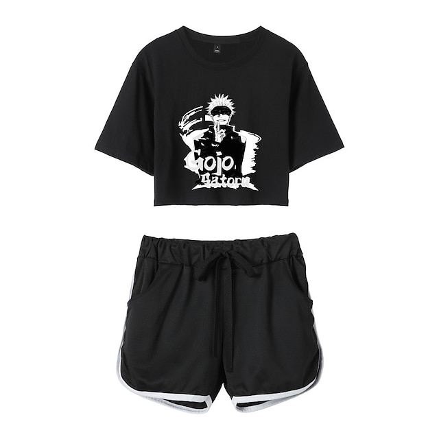 Toys & Hobbies Cosplay & Costumes | Inspired by Jujutsu Kaisen Gojo Satoru Crop Top Cartoon 100% Polyester Anime Harajuku Graphi