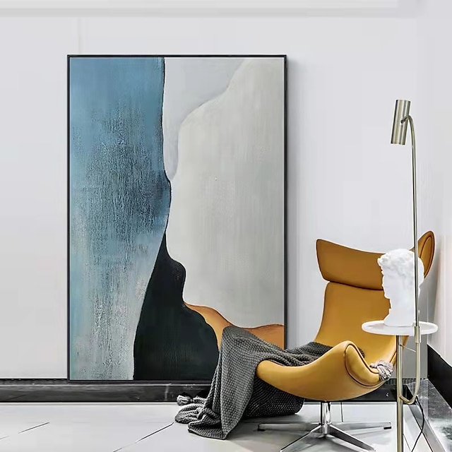 Home & Garden Wall Art | Oil Painting Hand Painted Vertical Abstract Architecture Vintage Modern Rolled Canvas (No Frame) - MV56