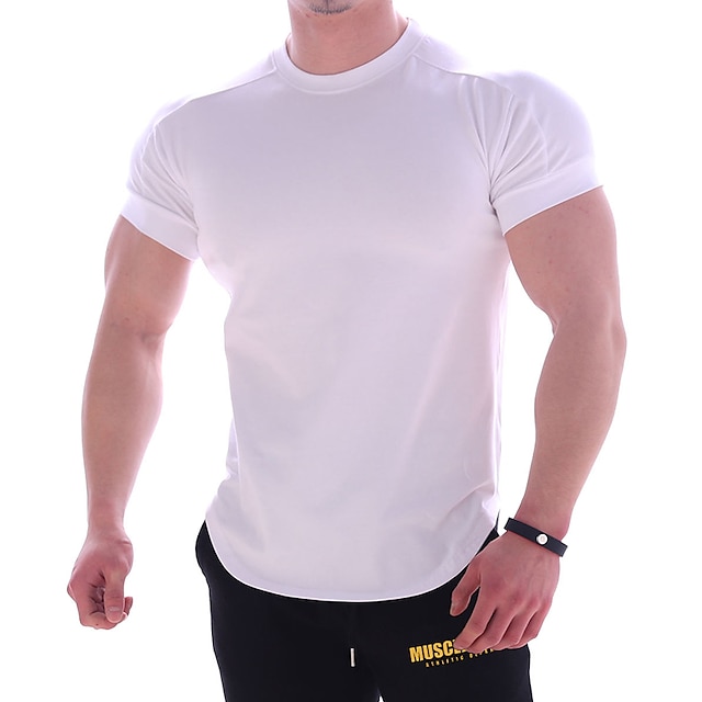 Sports & Outdoors Running, Jogging & Walking | Mens Running Shirt Tee Tshirt Top Athletic Summer Breathable Quick Dry Moisture W