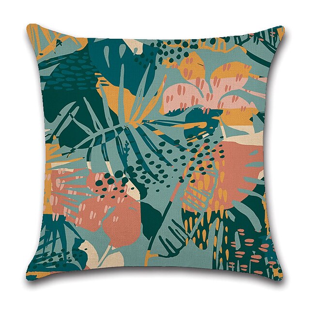 Home & Garden Home Decor | Tropical Double Side Cushion Cover 4PC Soft Decorative Square Throw Pillow Cover Cushion Case Pillowc