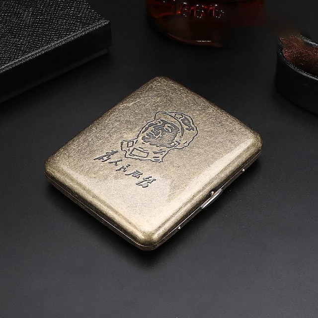 Home & Garden Home Decor | 20 Sticks of Cigarette Case with Both Sides Open to Support Generation of Bronze Condensed Flower Met