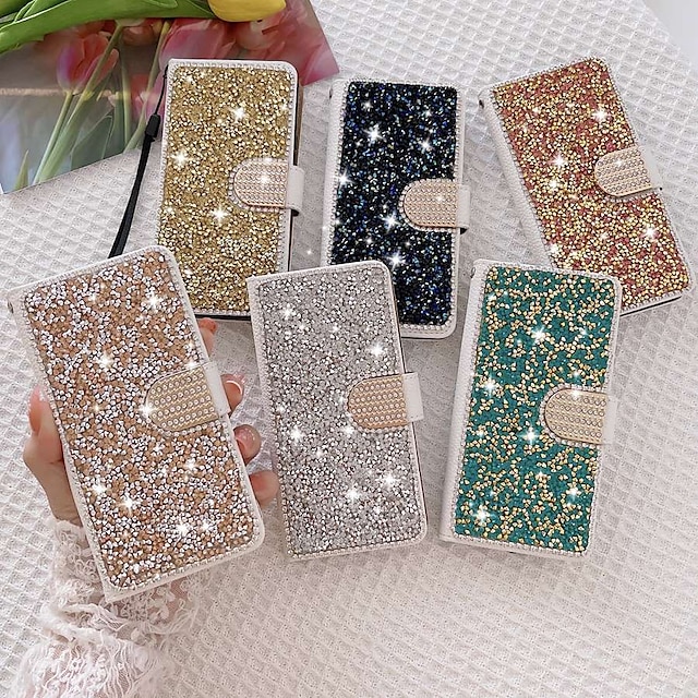  teléfono Funda Para Samsung galaxia S24 S23 S22 S21 S20 Plus Ultra A55 A35 A25 A15 5G A54 A34 A14 A53 A33 A32 A22 Tarjetas billetera Costoso Diamantes Sintéticos con correa para teléfono Brillante