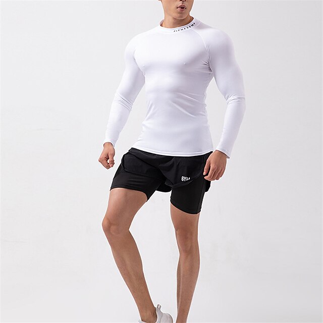 Sports & Outdoors Running, Jogging & Walking | Mens Long Sleeve Compression Shirt Running Shirt Running Base Layer Tee Tshirt To