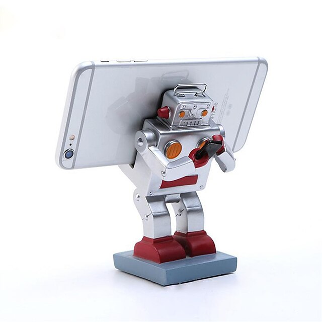 Phones & Accessories Phone Mounts & Holders | Resin Robot Desktop Stand Holder Desk Mount Universal for Cell Mobile Phone Creati