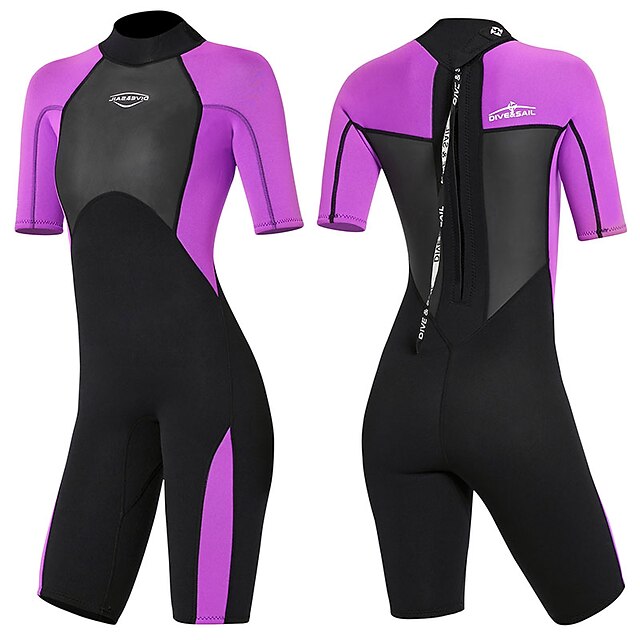 Sports & Outdoors Surfing, Diving & Snorkeling | Dive&Sail Womens Shorty Wetsuit 2mm SCR Neoprene Diving Suit Thermal Warm UV Su