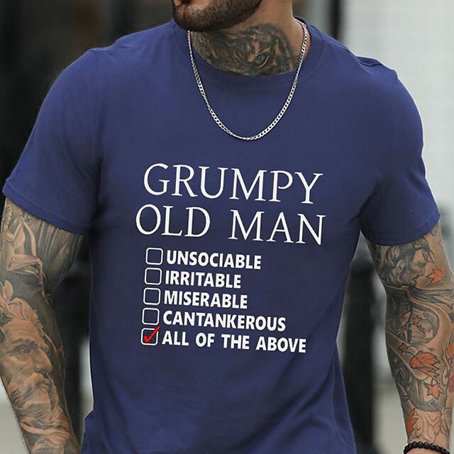 

Men's T shirt Hot Stamping Graphic Prints Letter Crew Neck Casual Daily Print Short Sleeve Tops Lightweight Fashion Big and Tall Sports Blue White Black
