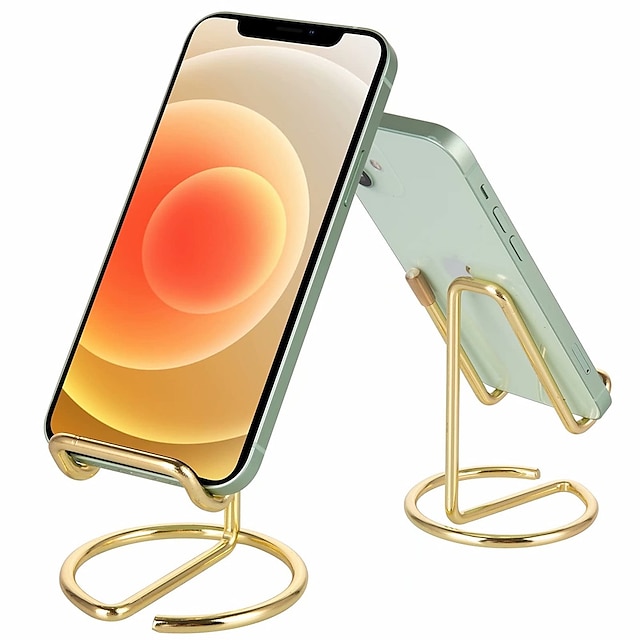 Phones & Accessories Phone Mounts & Holders | Cell Phone Stand for Desk Cute Metal Black Cell Phone Stand Holder Desk Accessorie