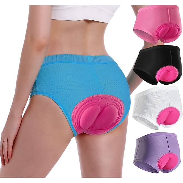 Women's Cycling Underwear Shorts Bike Knickers Underwear Shorts Mountain Bike MTB Road Bike Cycling Sports White Black Limits Bacteria Clothing Apparel Bike Wear Advanced Sewing Techniques / Stretchy