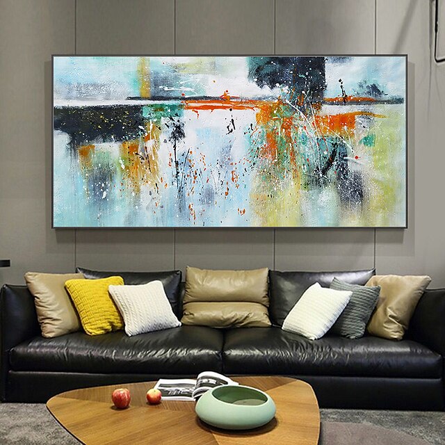 Home & Garden Wall Art | Oil Painting Hand Painted Horizontal Abstract Modern Rolled Canvas (No Frame) - MW65910