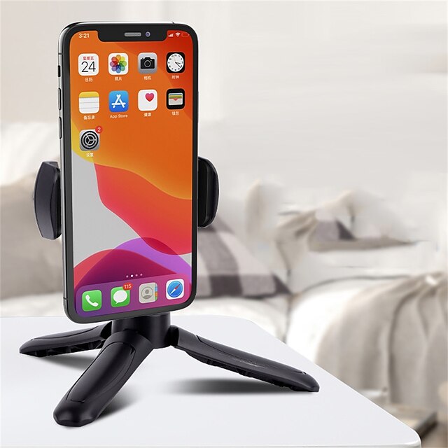 Phones & Accessories Phone Mounts & Holders | Phone Tripod Rotatable Portable Foldable Phone Holder for Desk Selfies / Vlogging 