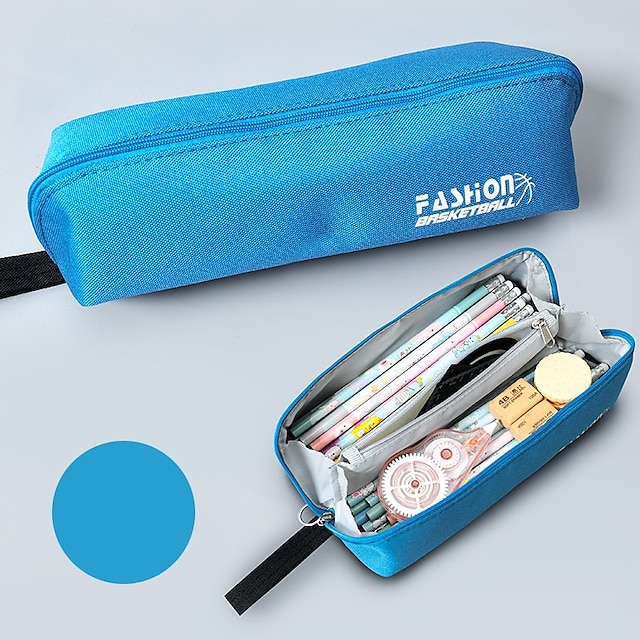 Consumer Electronics Stationery | Pencil Case Pen Pouch Marker Bag Wear-Resistant Lightweight With Zipper Canvas for School Offi