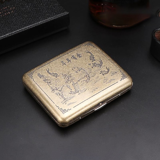 Home & Garden Home Decor | 20 Sticks of Cigarette Case with Both Sides Open to Support Generation of Bronze Condensed Flower Met