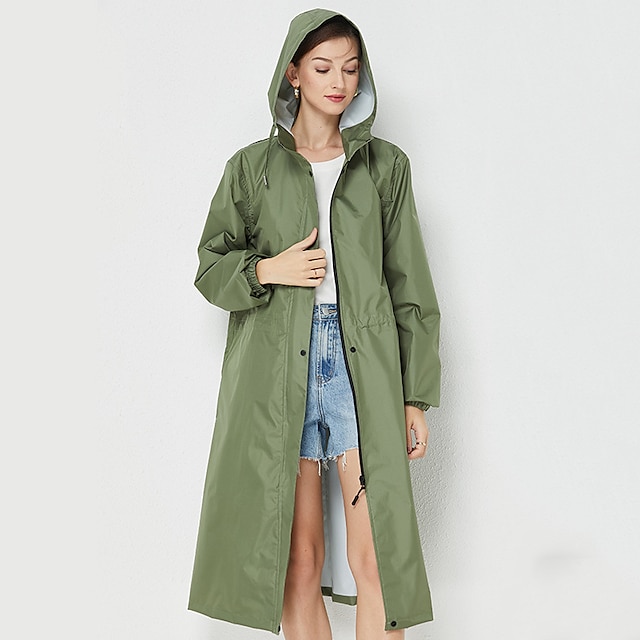  Voor heren Dames Regenponcho Waterdicht wandeljack Regenjack Zomer Buitenshuis waterdicht Ademend Sneldrogend Lichtgewicht Overkleding Windjacks Regenjas Vissen Klimmen Hardlopen Lichtkaki Zee blauw