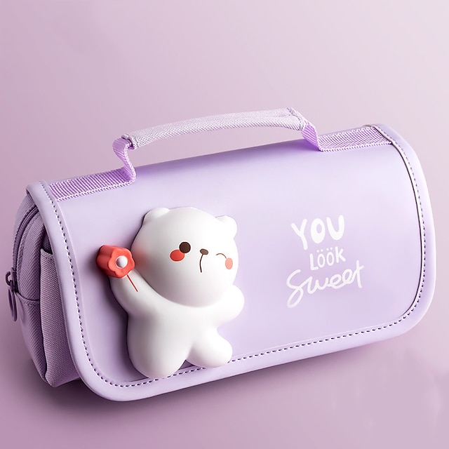 Consumer Electronics Stationery | Pencil Case Pen Pouch Marker Bag Cute Wear-Resistant Multifunction Canvas for School Student K