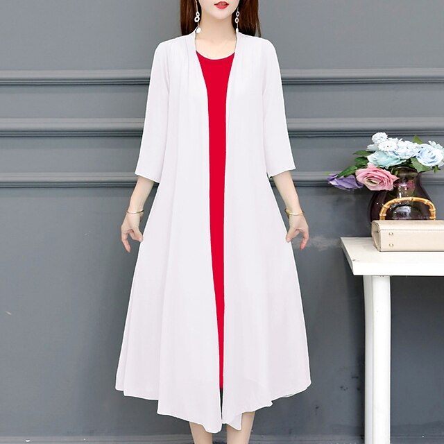 Women's Casual Jacket Street Daily Going out Spring Fall Long Coat