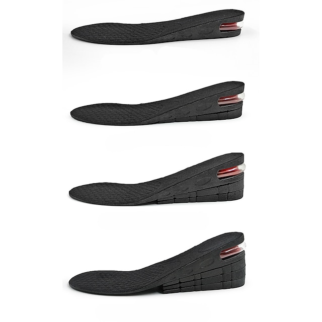  Palmilhas de sapato de 3 camadas unissex de alto aumento de altura elevadores kit de elevação de sapato almofada de ar inserções de salto para homens mulheres